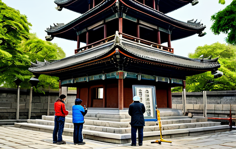 The Diagnostic Phase**

"A team of professionals meticulously examining an ancient stone pagoda, using digital calipers and tablets, surrounded by scaffolding, appropriate attire, perfect anatomy, correct proportions, natural pose, safe for work, well-lit, daytime, professional, fully clothed, family-friendly, high-resolution photograph."

**